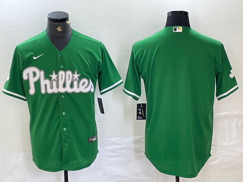 Men Philadelphia Phillies Blank Green Fashion Game Nike 2024 MLB Jersey